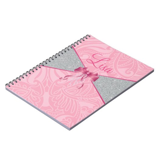 Rosa Glitzer Notizblock (Linke Seite)