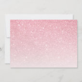 Rosa Glitzer Ombre Annaprashan First Rice Einladung (Rückseite)