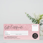 Rosa Glitzer ombre Glitzern gift Logo (Stehend Vorderseite)