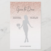 Rosa Glitzer Ombre Guess Dress Brautparty Game (Vorderseite)