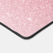 Rosa Glitzer Ombre Mit Monogramm Girly Schreibtischunterlage (Ecke)