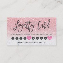 Rosa Glitzer ombre script makeup marble 10 Treuekarte