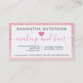 Rosa Glitzer ombre Skript Make Girly 10 Treuekarte (Rückseite)