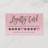 Rosa Glitzer ombre Skript Make Girly 10 Treuekarte (Vorderseite)