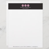 Rosa Glitzer Palette für Freelance Makeup Artist Briefbogen (Vorne/Hinten)