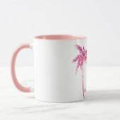 Rosa Glitzer Palm Tree Gold Liebe Tasse (Links)