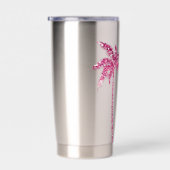 Rosa Glitzer Palm Tree Gold Liebe Thermobecher (Rechts)