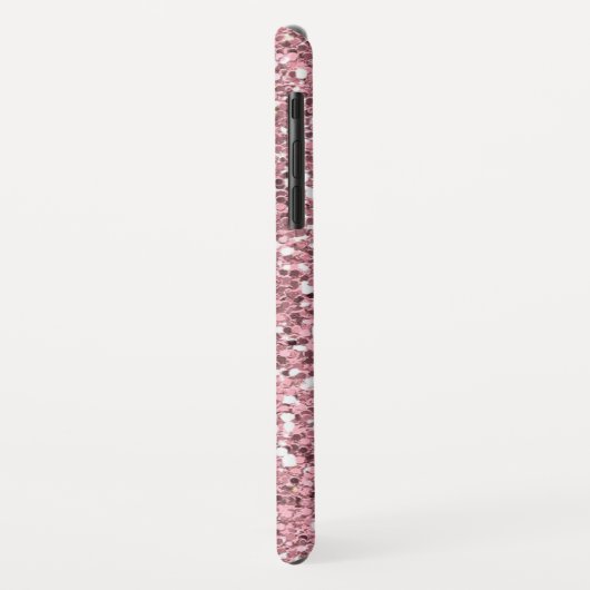 Rosa Glitzer Personalisiert mit Ihrem Namen. Case-Mate iPhone Hülle (Hinten/Links)