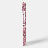 Rosa Glitzer Personalisiert mit Ihrem Namen. Case-Mate iPhone Hülle (Rückseite / Links)