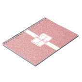 Rosa Glitzer Personalisiert Notebook Notizblock (Linke Seite)