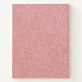 Rosa Glitzer Personalisiert Notebook Notizblock (Rückseite)