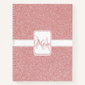 Rosa Glitzer Personalisiert Notebook Notizblock (Vorderseite)