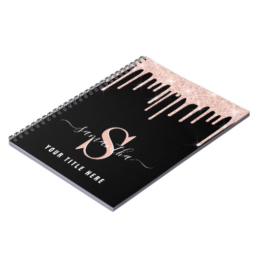 Rosa Glitzer Personalisiert Notizblock (Linke Seite)