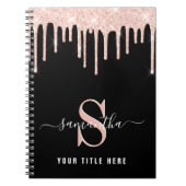 Rosa Glitzer Personalisiert Notizblock (Vorderseite)