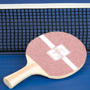 Rosa Glitzer Personalisiert Ping Pong Paddle Tischtennis Schläger