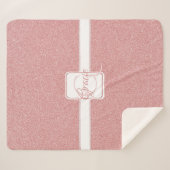 Rosa Glitzer Personalisiert Sherpa Blanket Sherpadecke (Vorderseite (Horizontal))