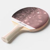 Rosa Glitzer Personalisiert Tischtennis Schläger (Vorderseite)