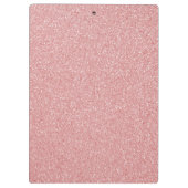 Rosa Glitzer Personalisiert Zwischenablage Klemmbrett (Rückseite)