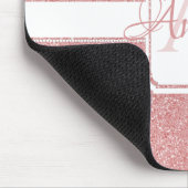 Rosa Glitzer Personalisierte Maus Pad Mousepad (Ecke)