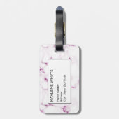 Rosa Glitzer Personalisierter Gepäckanhänger (Rückseite vertikal)