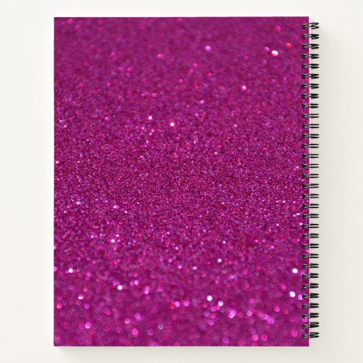 Rosa Glitzer Personalisierter Individuelle Name Ni Notizblock (Rückseite)