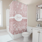 Rosa Glitzer Persönlicher Duschvorhang (Beispiel)