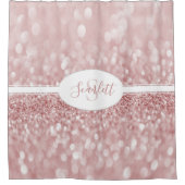 Rosa Glitzer Persönlicher Duschvorhang (Vorderseite)