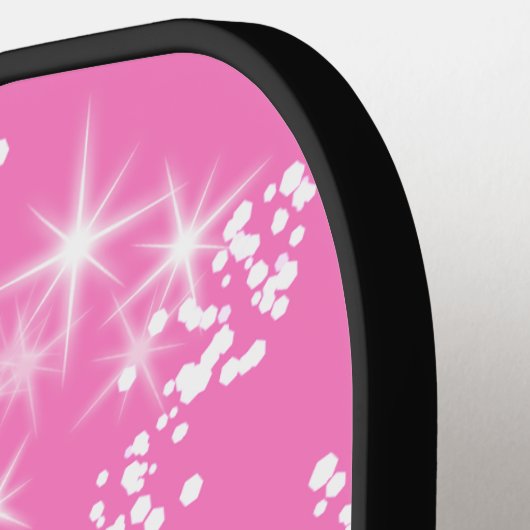 Rosa Glitzer Pickleball Schläger (Linke Seite)