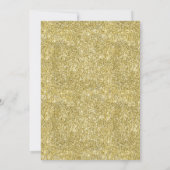 Rosa Glitzer Princess Crown 1. Geburtstag Einladung (Rückseite)