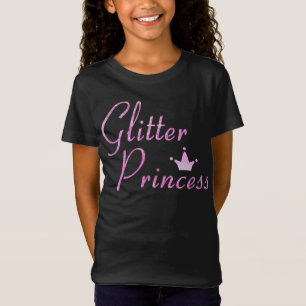 Rosa Glitzer Princess Crown Glitzer Glitzern T-Shirt