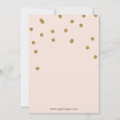 Rosa Glitzer Probe Dinner lädt ein Einladung (Rückseite)