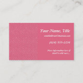Rosa Glitzer punktiert 1 die hübschen Visitenkarte (Rückseite)