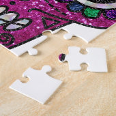 Rosa Glitzer Puzzle (Seite)
