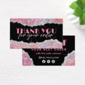 Rosa Glitzer Rabattkarte (Schreibtisch)