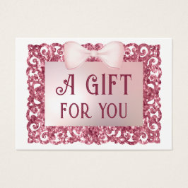 Rosa Glitzer Rahmenbogenkarte