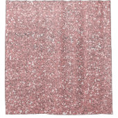 Rosa Glitzer Rose Gold Blush Glam Sparkone Duschvorhang (Vorderseite)