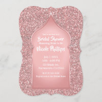 Rosa Glitzer Rose Gold Glam Brautparty