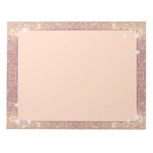 Rosa Glitzer Rose Gold Imitat Notizblock