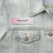 Rosa Glitzer Rose-Gold Marmor ombre Namensschild (Beispiel)