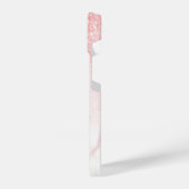 Rosa Glitzer Rose-Gold-Marmor-Textur iPhone Hülle (Linke Seite)