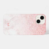 Rosa Glitzer Rose-Gold-Marmor-Textur iPhone Hülle (Rückseite (Horizontal))