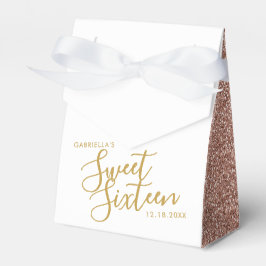 Rosa Glitzer Rose Gold Minimalistisch Sweet 16 Cus Geschenkschachtel