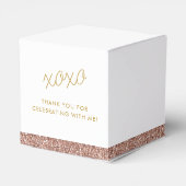 Rosa Glitzer Rose Gold Moderne Süße 16 Zoll Geschenkschachtel (Rückseite)