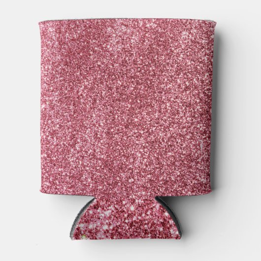 Rosa Glitzer Rose Gold Muster Dosenkühler (Vorderseite)