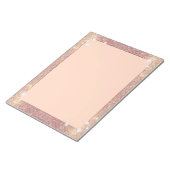 Rosa Glitzer Rose Gold Sparkeln Imitate Notizblock (angewinkelt)