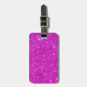 Rosa Glitzer-Schein-kundengerechter Entwurf Gepäckanhänger (Vorderseite vertikal)