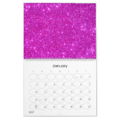 Rosa Glitzer-Schein-kundengerechter Kalender (Jan 2027)