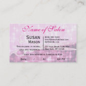 Rosa Glitzer Schere Terminkarte (Rückseite)