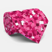 Rosa Glitzer-Schlips Krawatte (Gerollt)