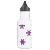 Rosa Glitzer Schneeflocke Trinkflasche (Links)